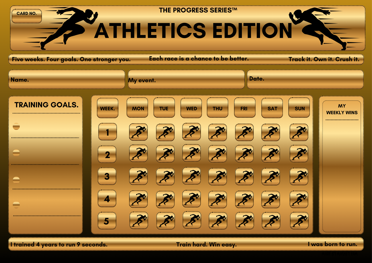 Athletics Training Chart
