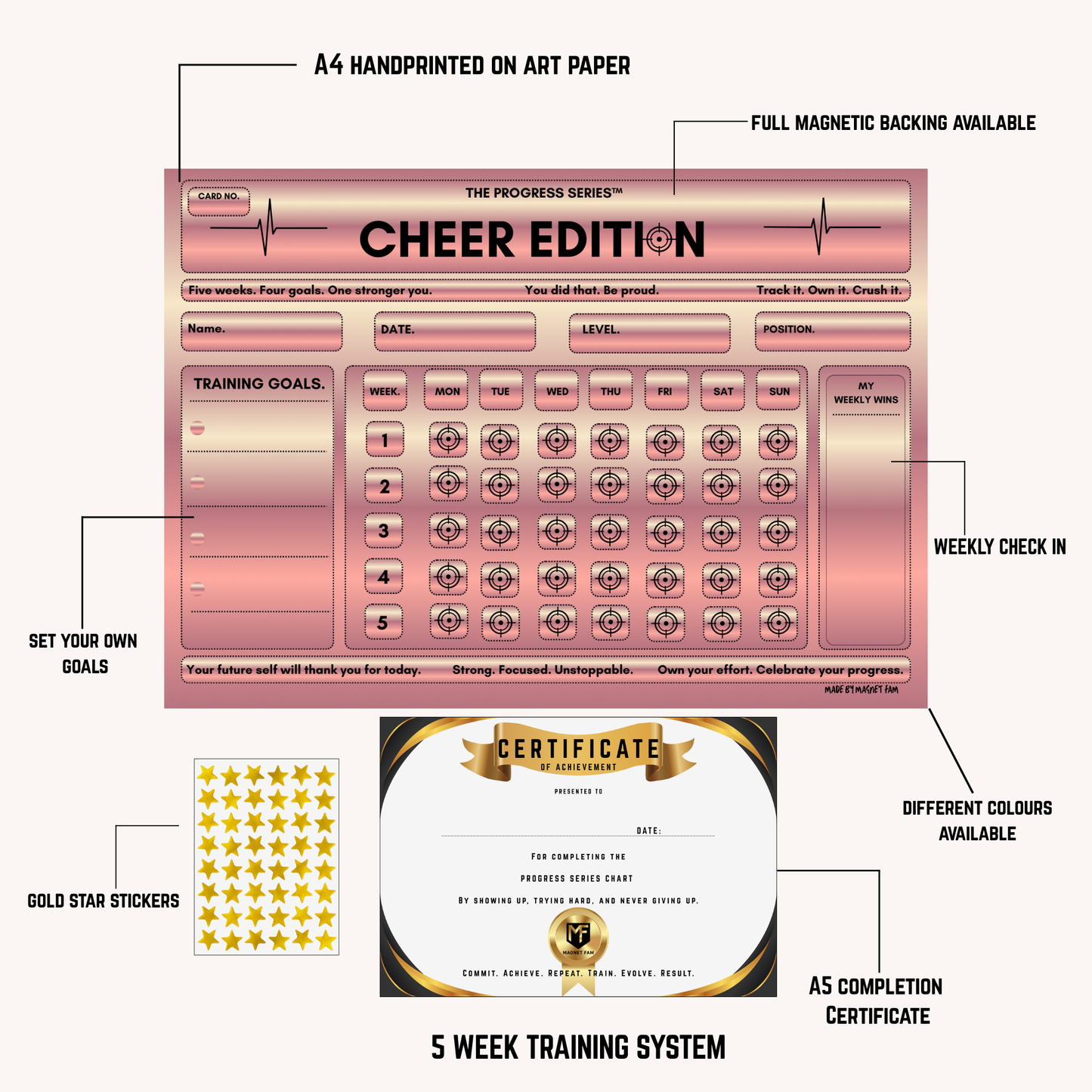 Cheerleading Training Chart